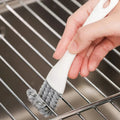 V-Shaped Stainless Steel Barbecue Grill Brush with Scraper for Outdoor Cooking