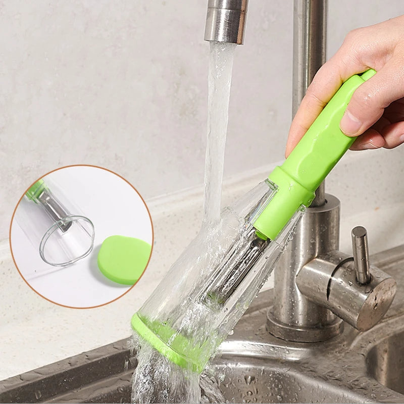 Apple and Vegetable Peeler with Storage Tube - Stainless Steel Kitchen Tool
