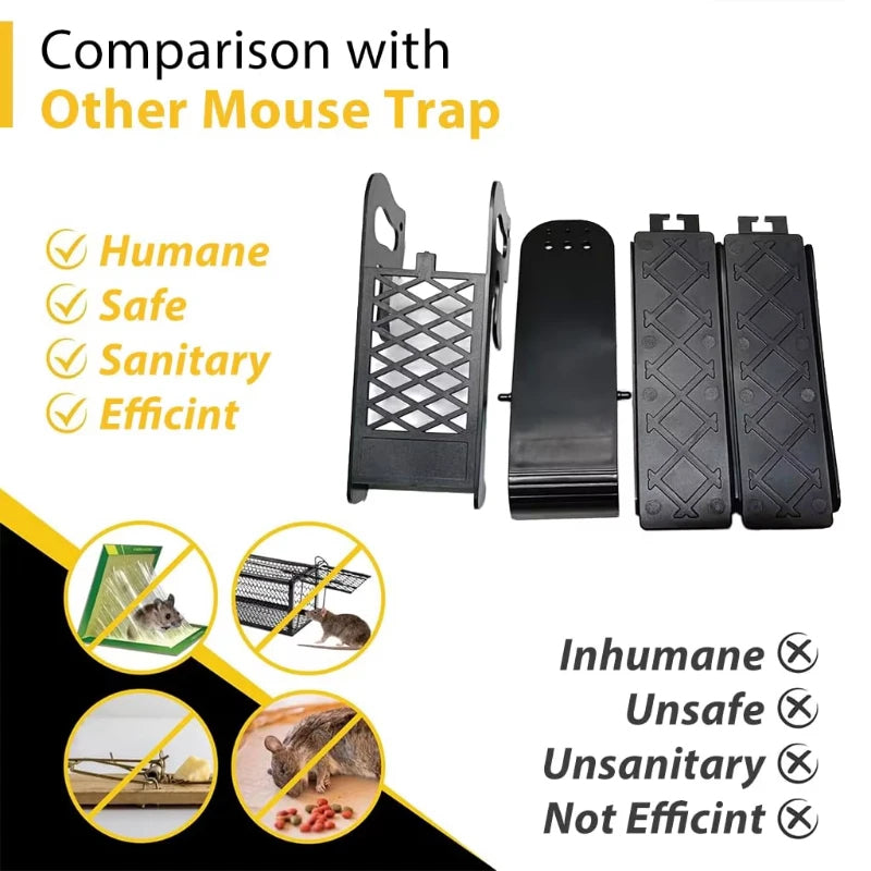 Humane Reusable Mouse Trap - Walk the Plank Design for Effective Rodent Control