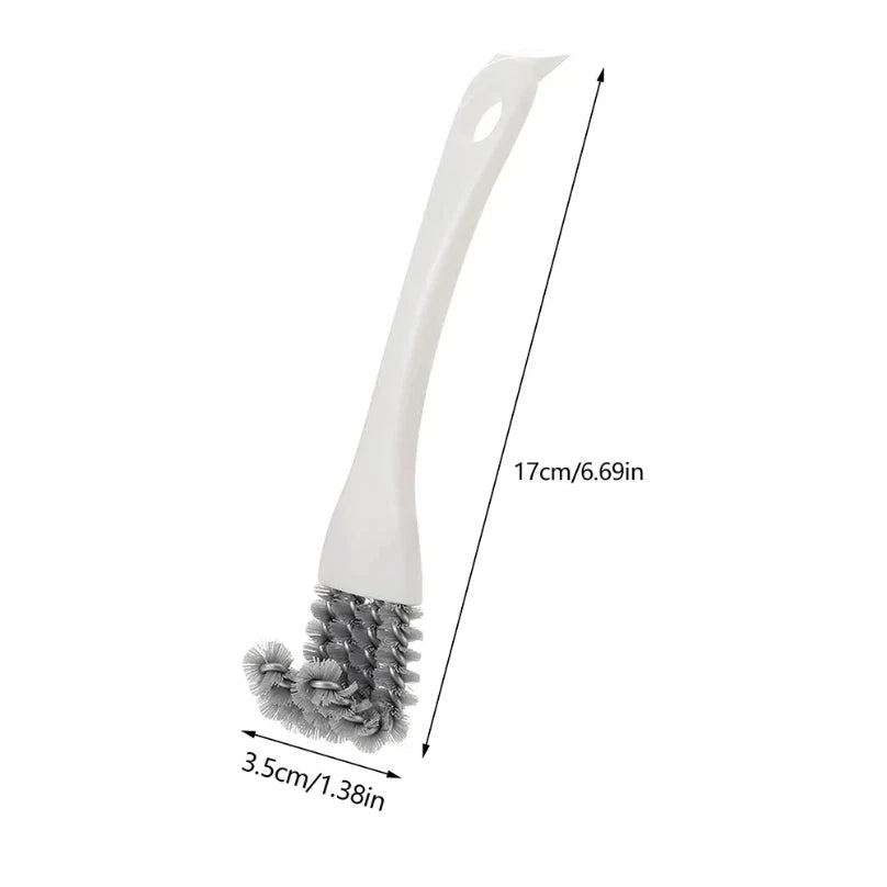 V-Shaped Stainless Steel Barbecue Grill Brush with Scraper for Outdoor Cooking