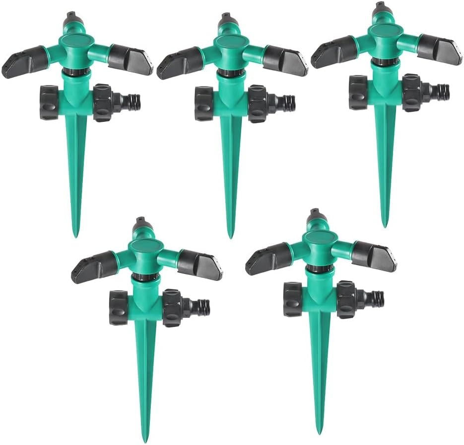 Garden Sprinkler System Set of 5 - Durable Irrigation Solution for Lawns