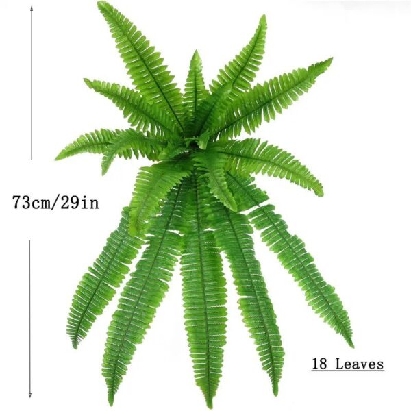 Lifelike UV Resistant Artificial Boston Fern Plant for Home Decor