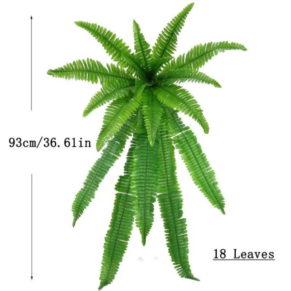 Lifelike UV Resistant Artificial Boston Fern Plant for Home Decor