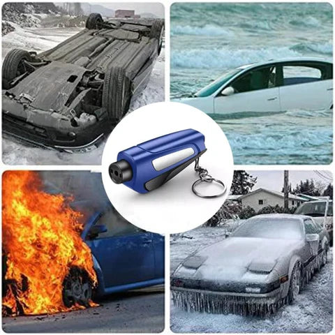 Compact Emergency Safety Hammer with Glass Breaker for Vehicle Escape