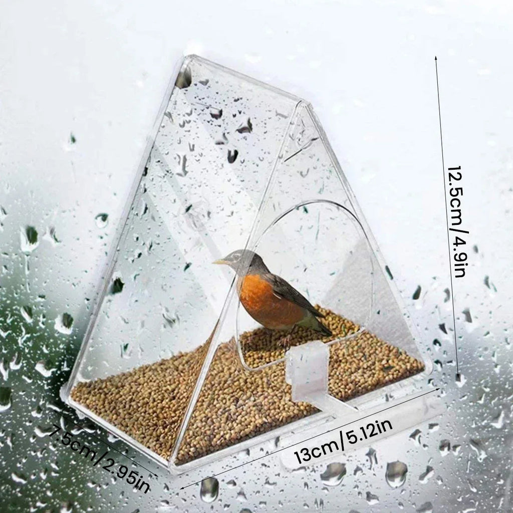 Clear Acrylic Outdoor Hanging Bird Feeder for Garden Use