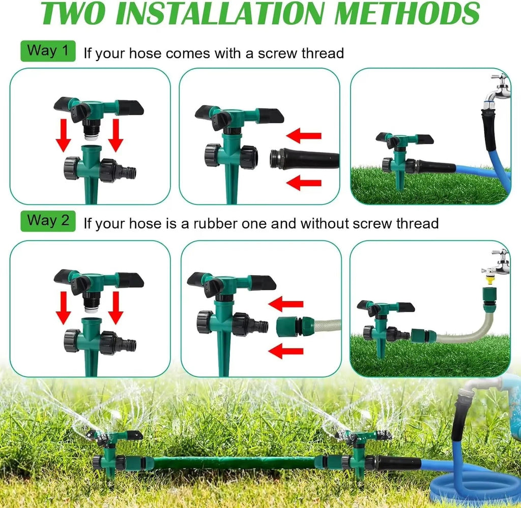 Garden Sprinkler System Set of 5 - Durable Irrigation Solution for Lawns