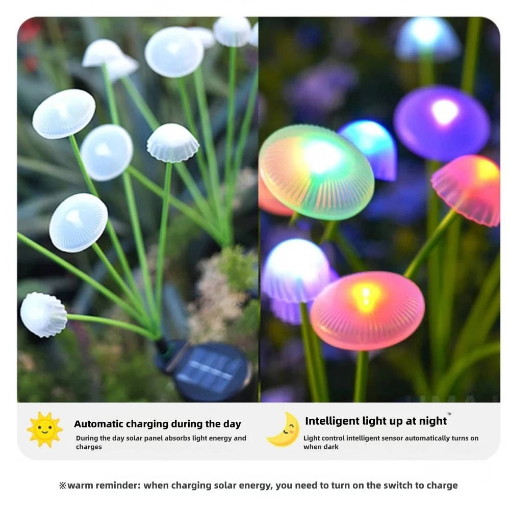 Outdoor Solar Jellyfish String Lights - Waterproof Decorative Garden Lighting