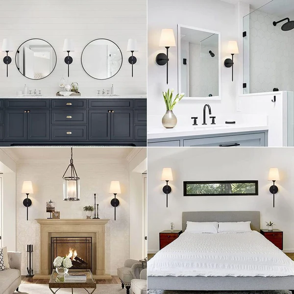 Wireless Wall Sconce Light Fixture - Modern Design for Indoor Lighting