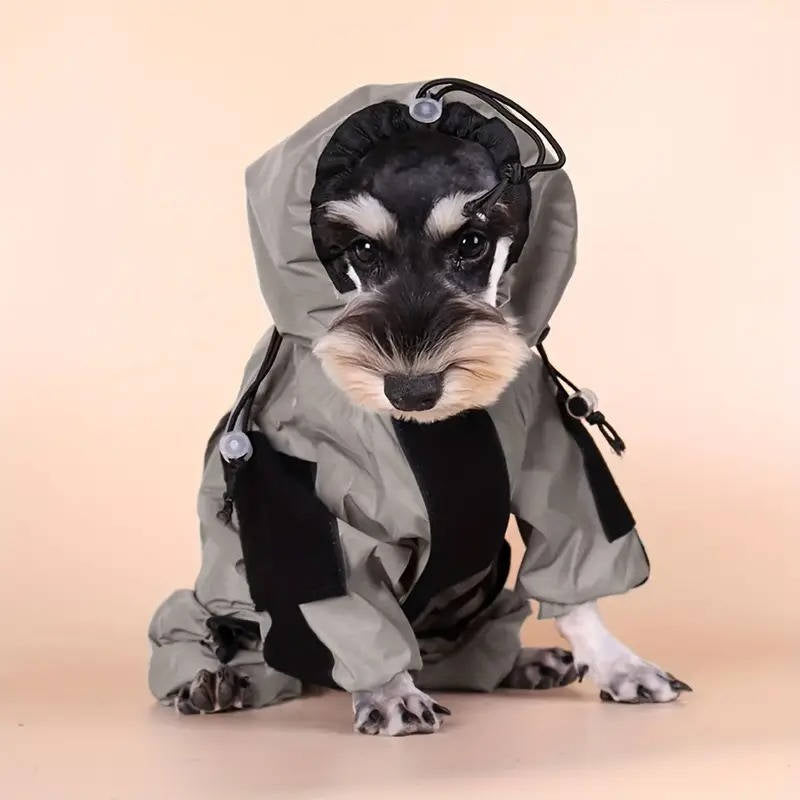 Waterproof Dog Raincoat with Adjustable Hood for Outdoor Use