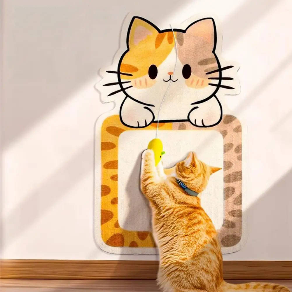 Wall-Mounted Cat Scratching Post - Durable Sisal Rope - Space-Saving Design