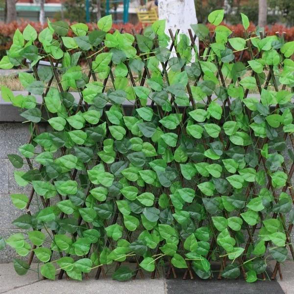 Retractable Artificial Garden Fence - Durable Decorative Plant Barrier