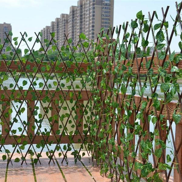 Retractable Artificial Garden Fence - Durable Decorative Plant Barrier
